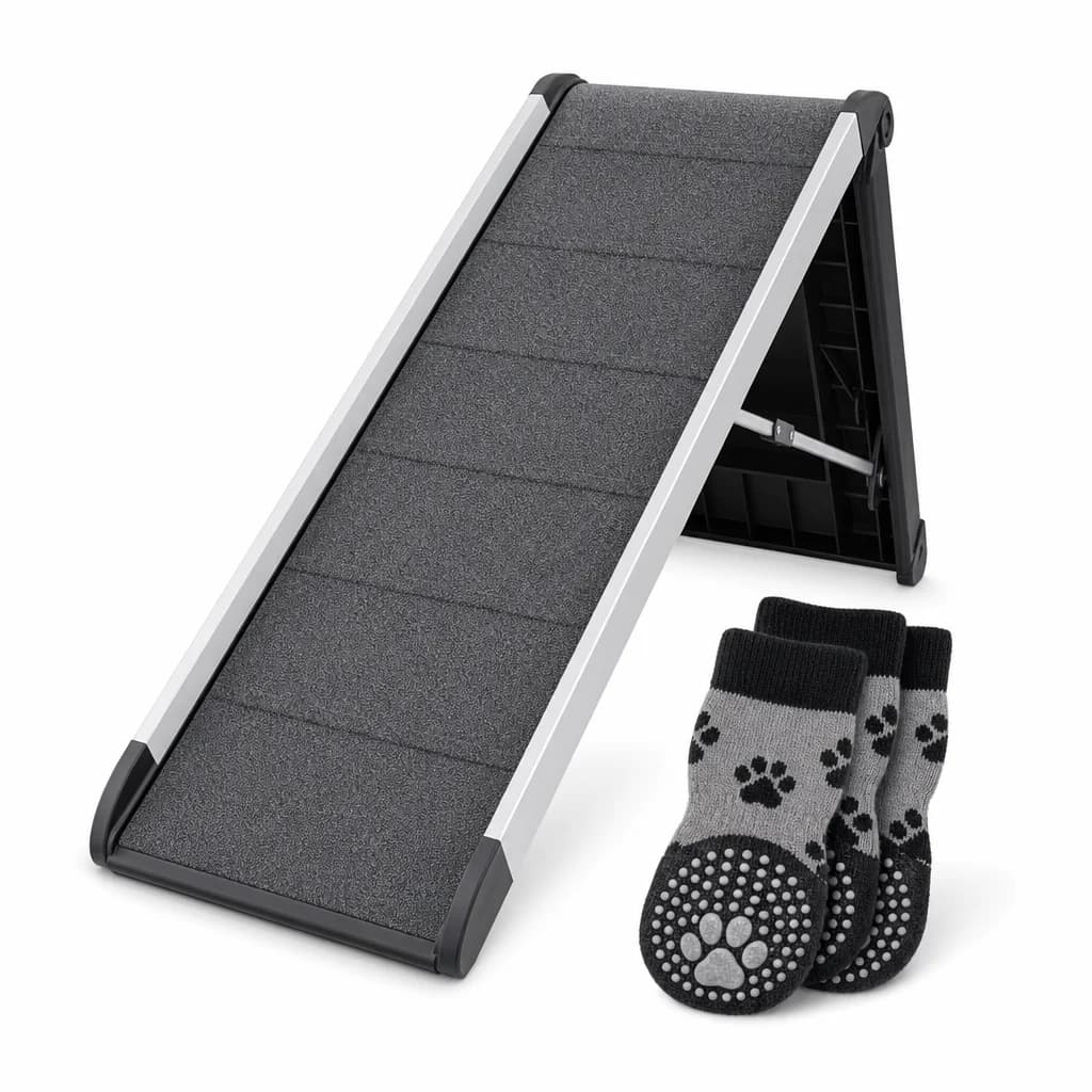 Senior Dog Mobility Bundle: Ramp & Traction Socks Kit